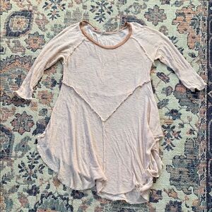 Free People Beige Asymmetrical Tunic